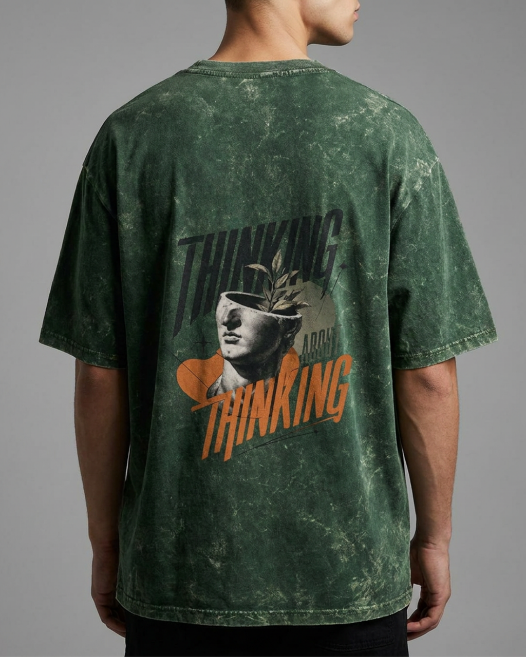 Thinking about Thinking | Unisex Acid Washed Oversized Tee | DC Culture