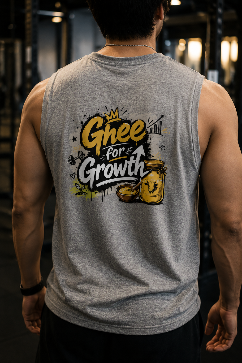 Ghee for growth | Men's Sleeveless T-Shirt | DC Culture