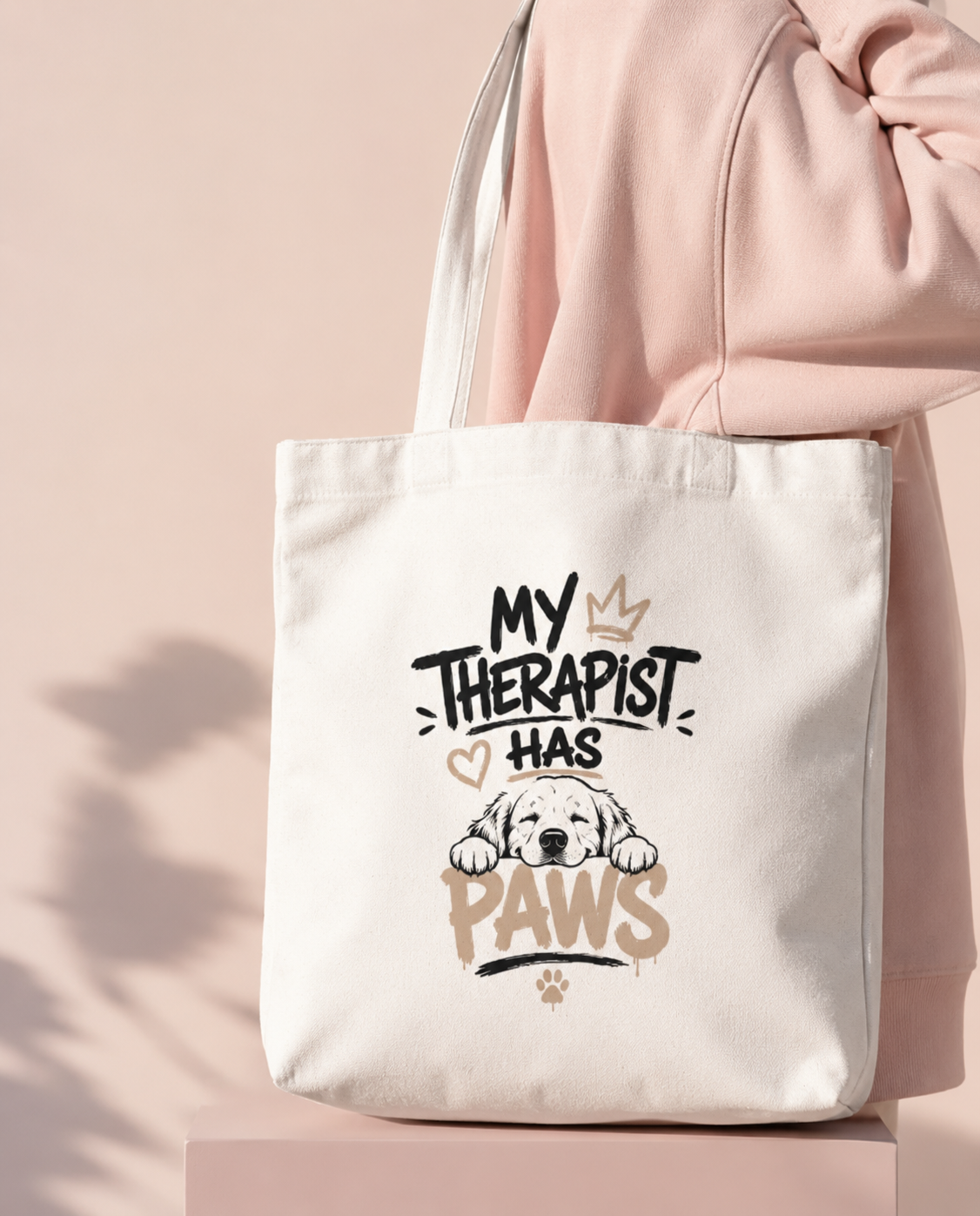 My Therapist has Paws | Unisex Large Totebag | DC Culture