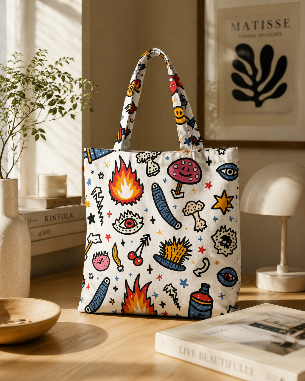 Funny Doodle | Unisex AOP Large Totebag | DC Culture