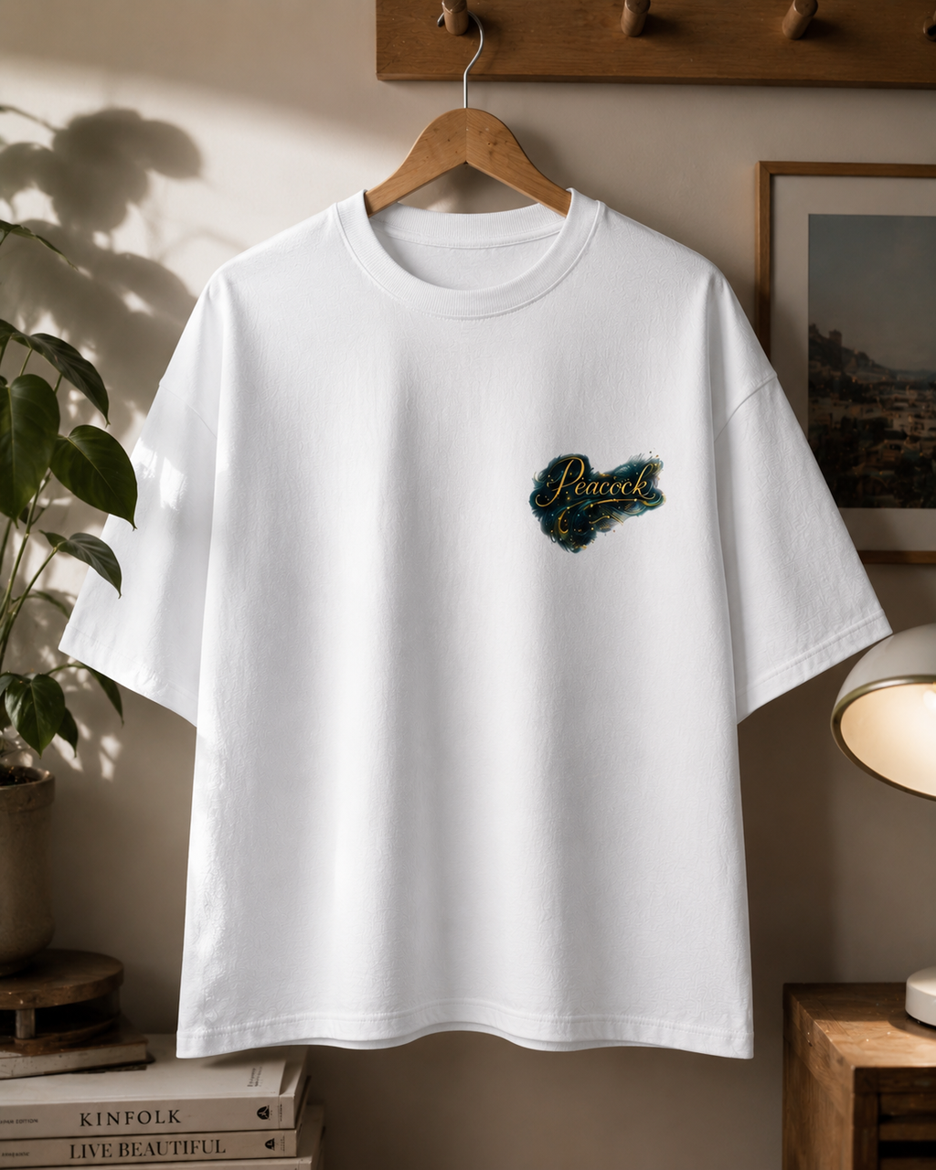 Peacock | Unisex Terry Oversized Tee | DC Culture