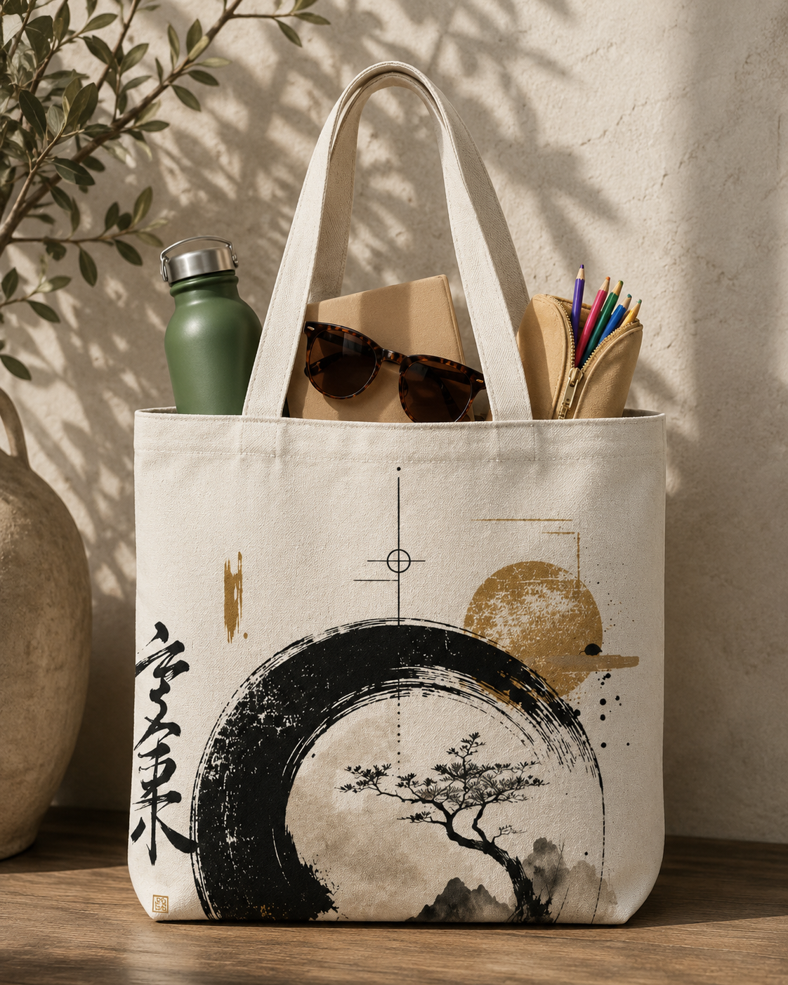 Japanese Wabi Sabi Art | Unisex AOP Large Totebag | DC Culture