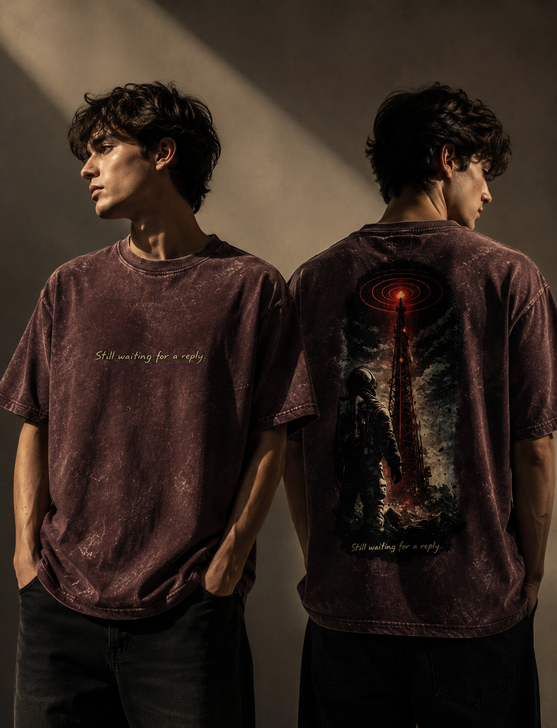 Still waiting for a reply | Unisex Acid Washed Oversized Tee | DC Culture