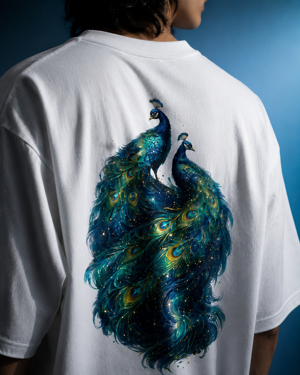 Peacock | Unisex Terry Oversized Tee | DC Culture
