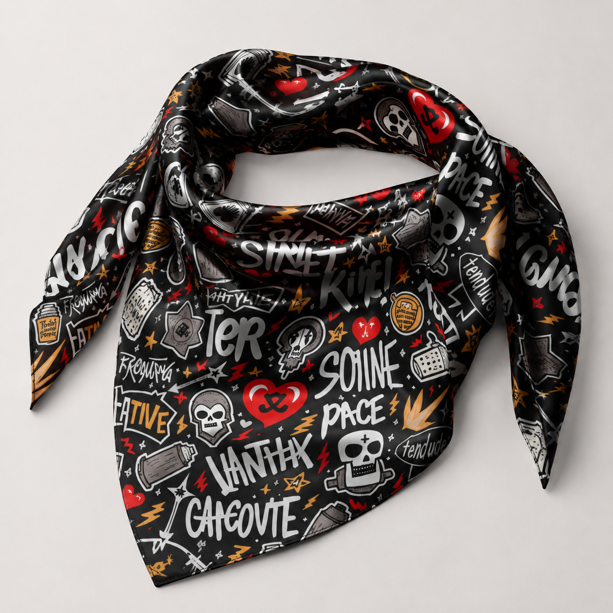 Skull Doodle | Aop Scarf | DC Culture