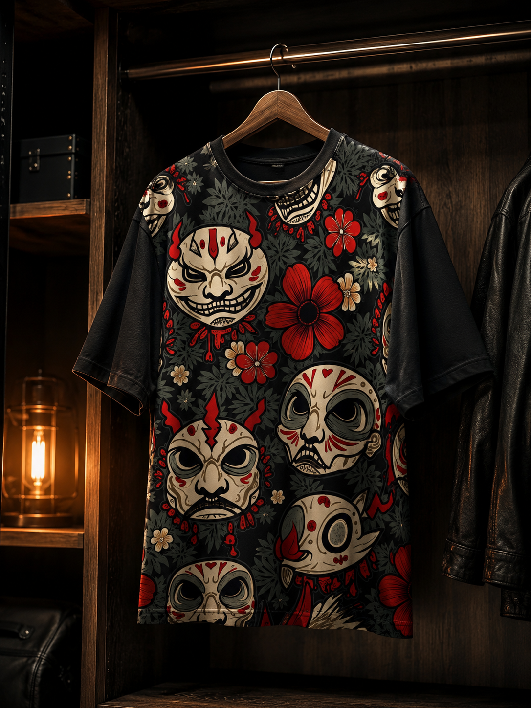 Japanese Mask | Unisex AOP Oversized Tee | DC Culture