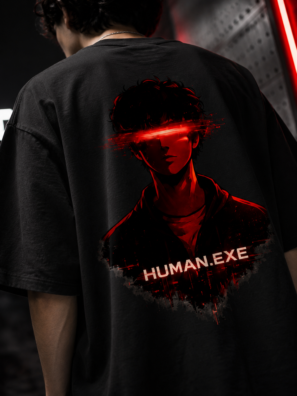 Human.EXE | Unisex Terry Oversized Tee | DC Culture