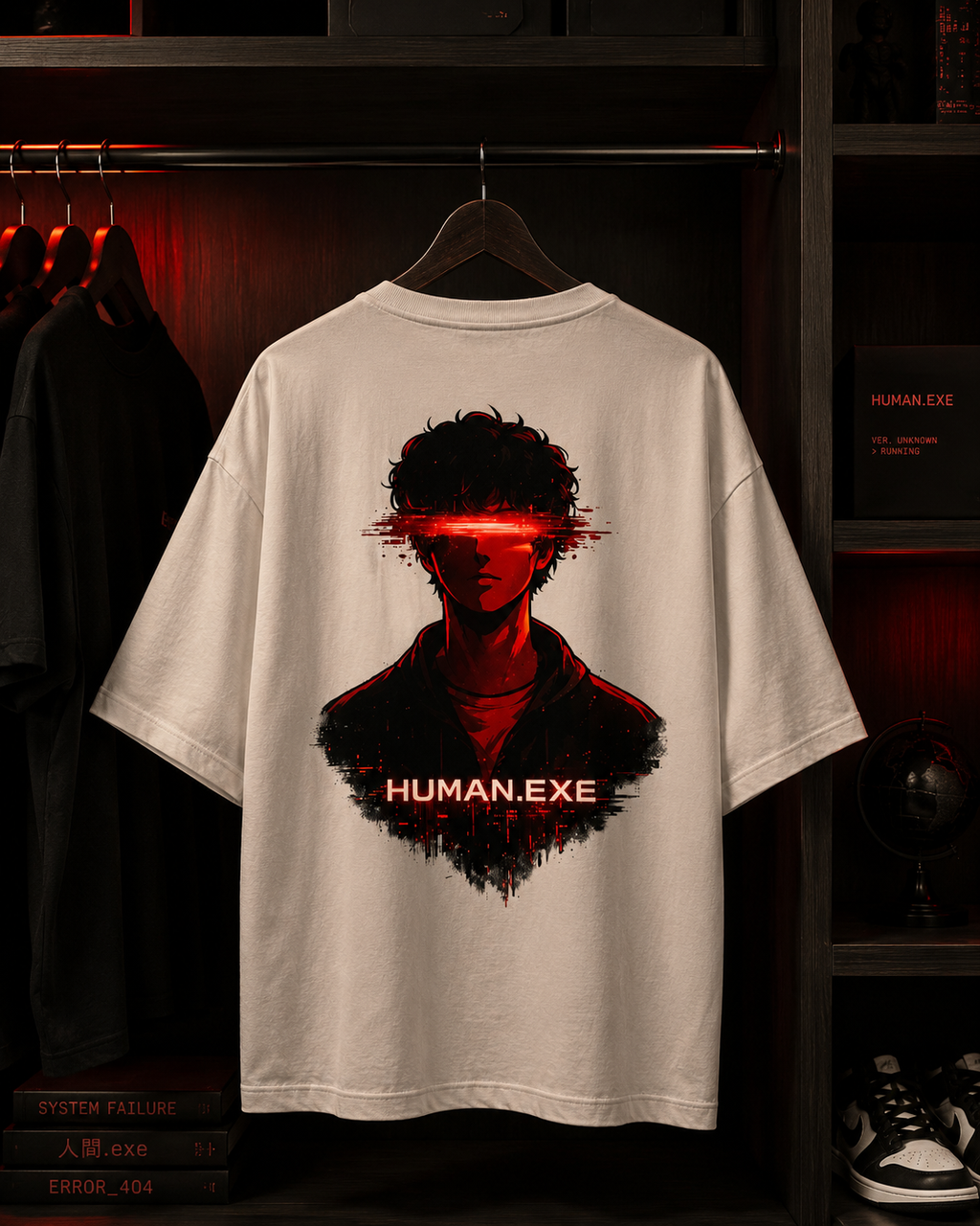 Human.EXE | Unisex Terry Oversized Tee | DC Culture