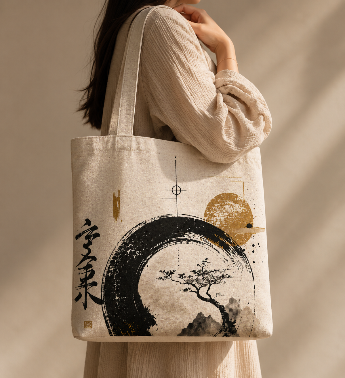 Japanese Wabi Sabi Art | Unisex AOP Large Totebag | DC Culture