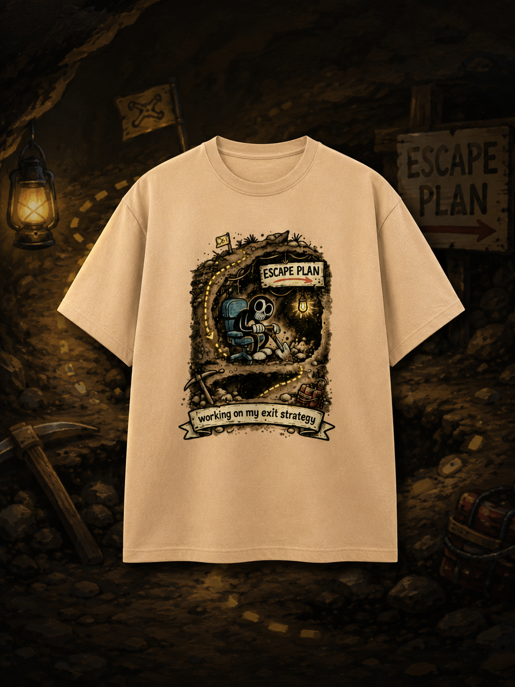 Escape Plan Peach | Unisex Classic Crew T-Shirt | DC Culture