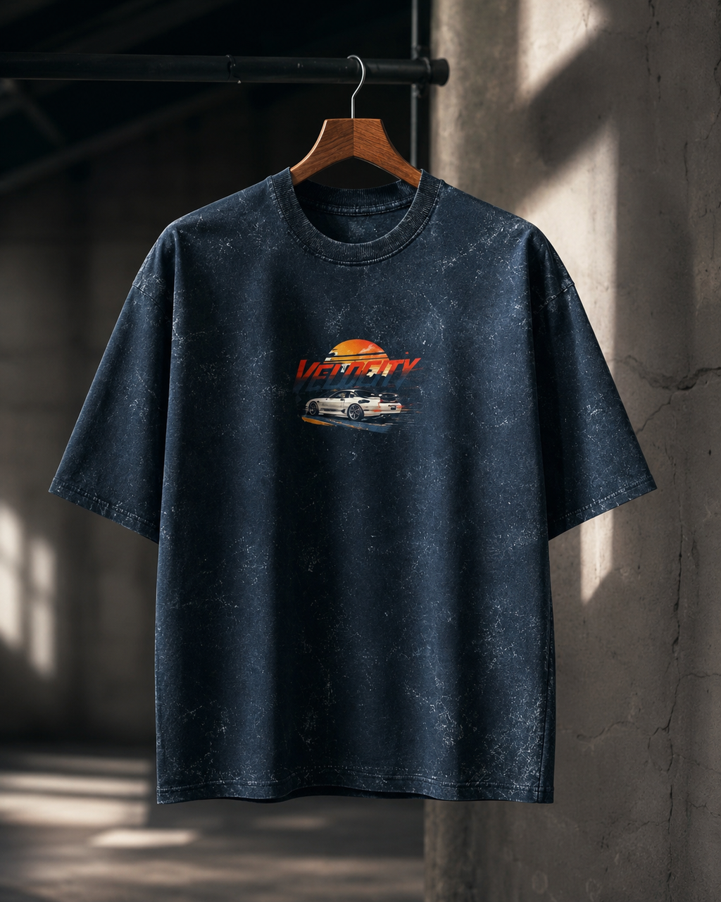 Blueprint Velocity | Unisex Acid Washed Oversized Tee | DC Culture