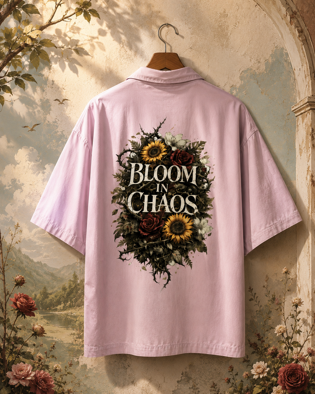 Bloom in Chaos | Unisex Oversized Shirt | DC Culture