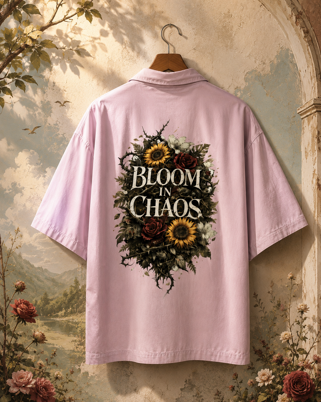 Bloom in Chaos | Unisex Oversized Shirt | DC Culture
