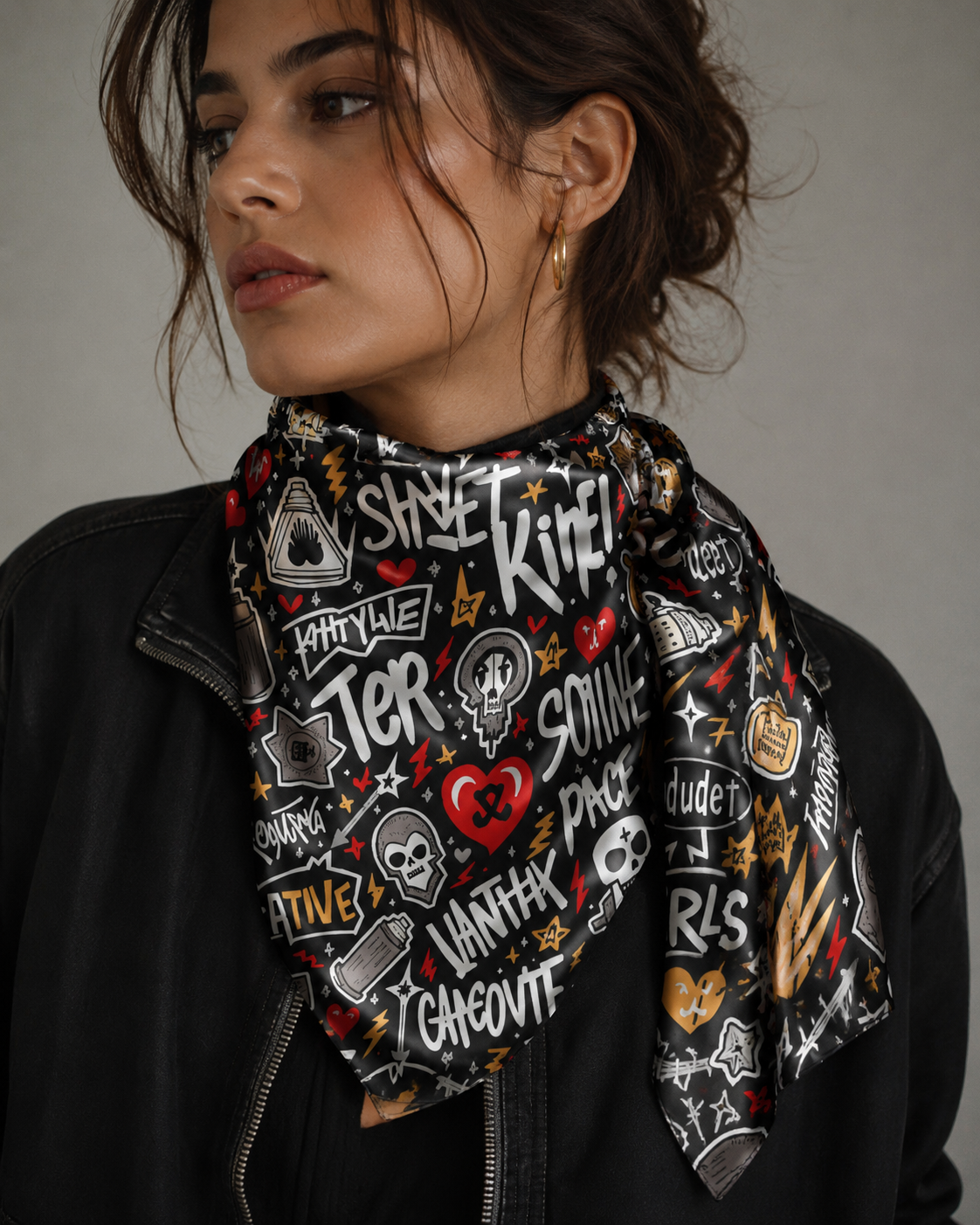 Skull Doodle | Aop Scarf | DC Culture