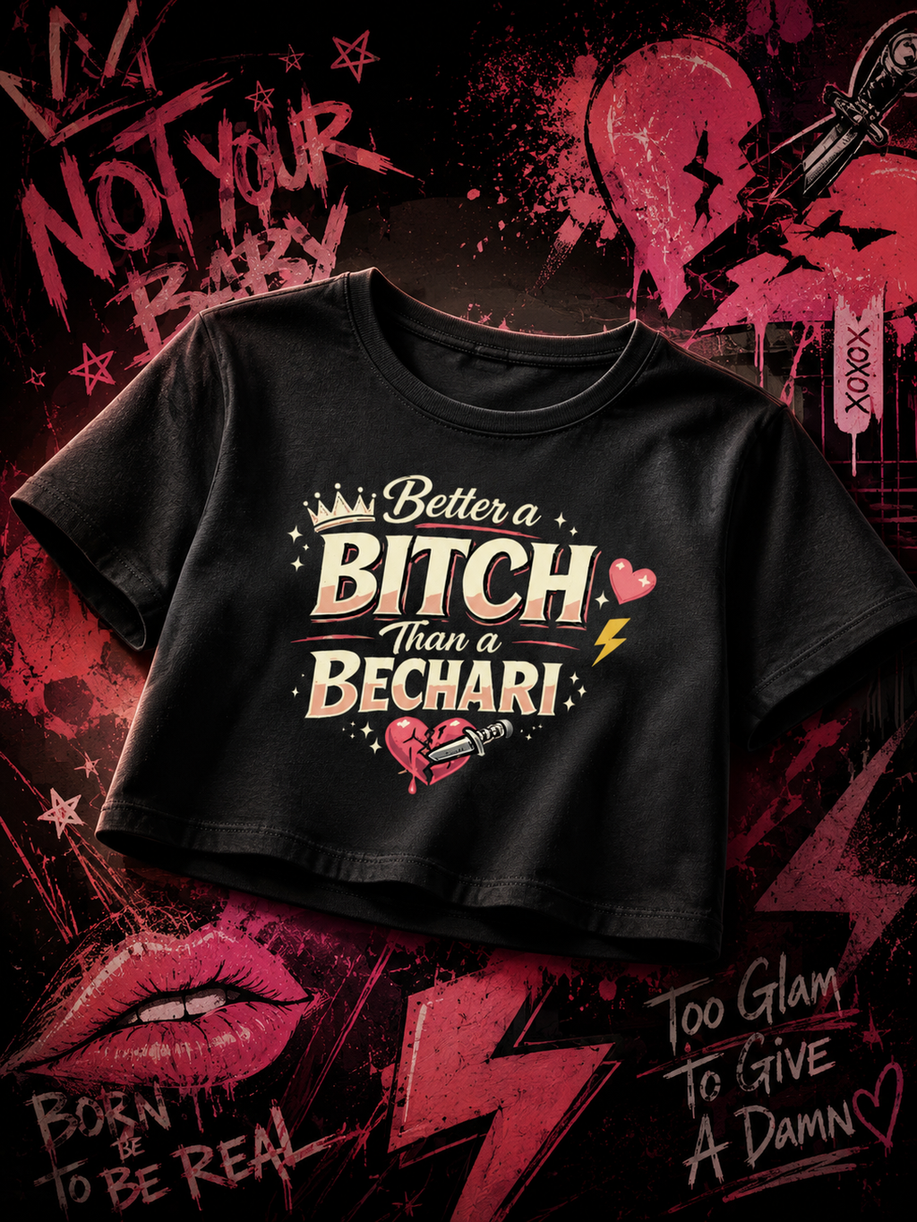 Better a Bitch then a Bechari | Baby Tee | DC Culture