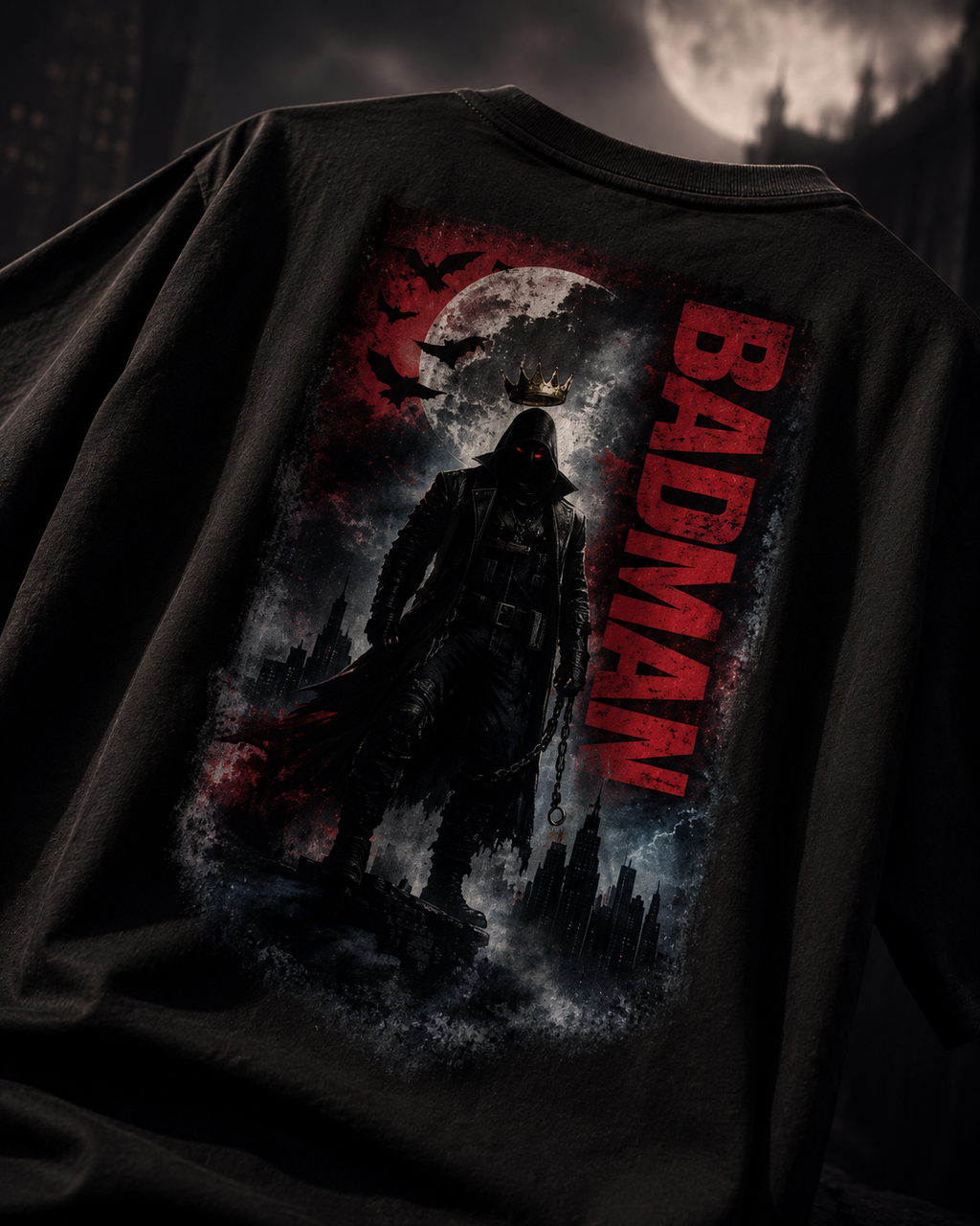 Badman | Unisex Terry Oversized Tee | DC Culture
