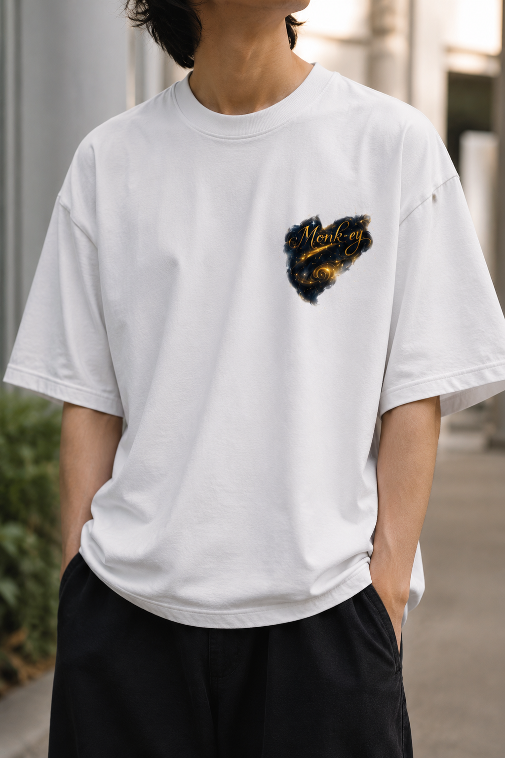 Monk-ey | Unisex Terry Oversized Tee | DC Culture