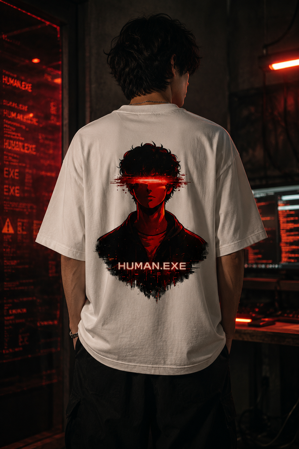 Human.EXE | Unisex Terry Oversized Tee | DC Culture