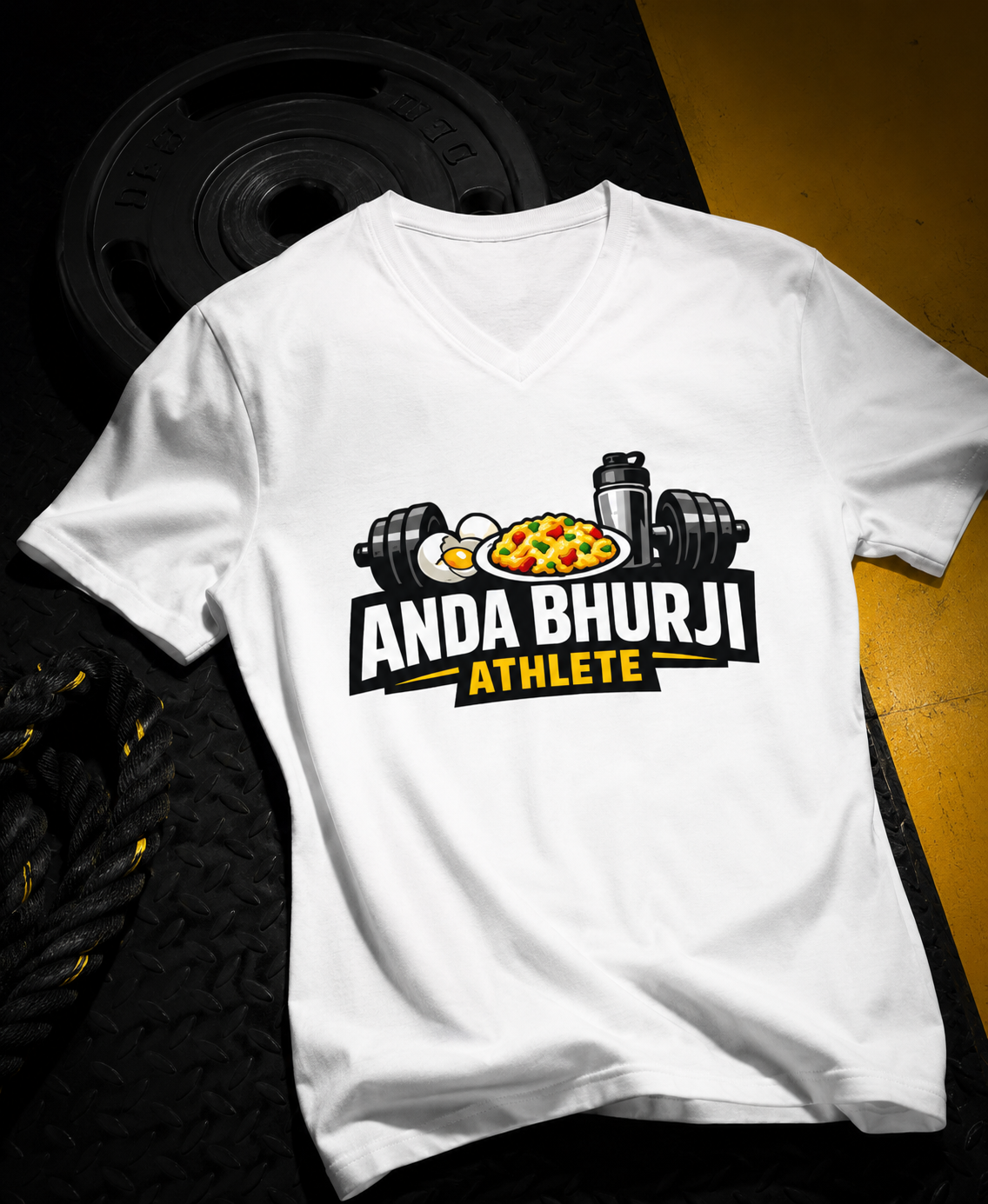 Anda Bhurji Athlete | Unisex V Neck T-Shirt | DC Culture