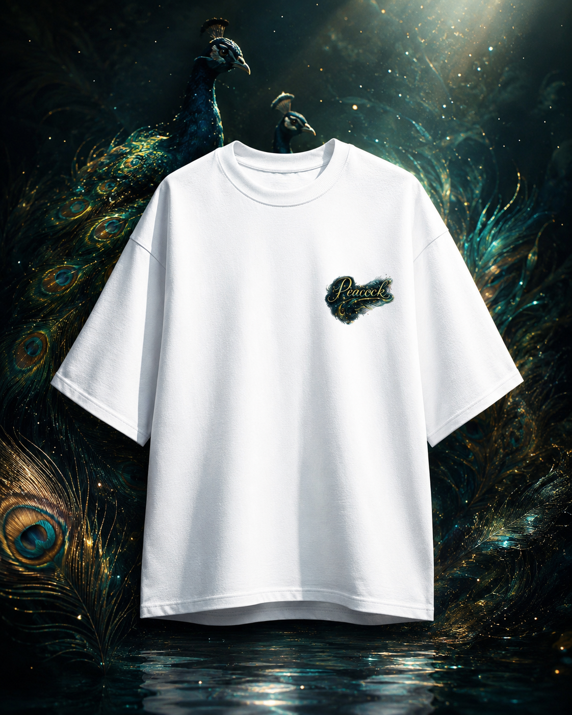 Peacock | Unisex Terry Oversized Tee | DC Culture