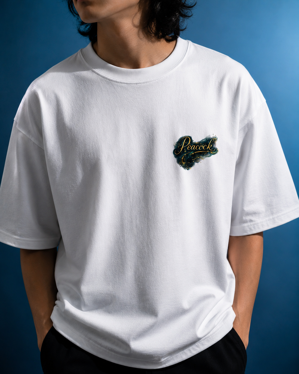 Peacock | Unisex Terry Oversized Tee | DC Culture