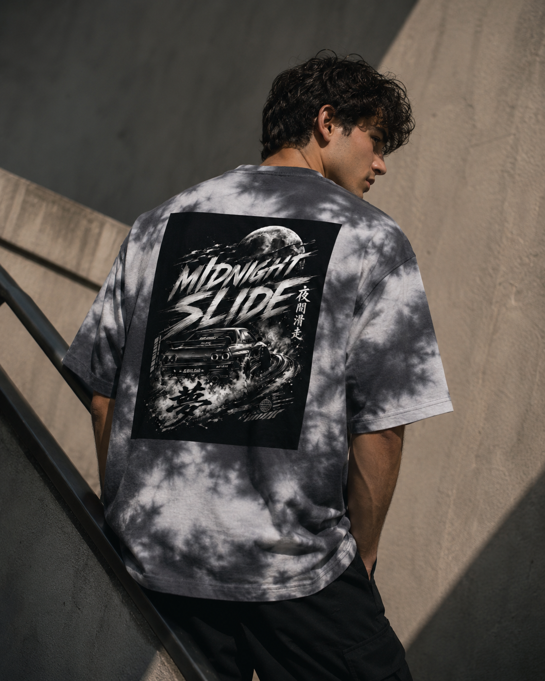 Midnight Slide | Unisex Tie Dye Oversized T-Shirt |  DC Culture
