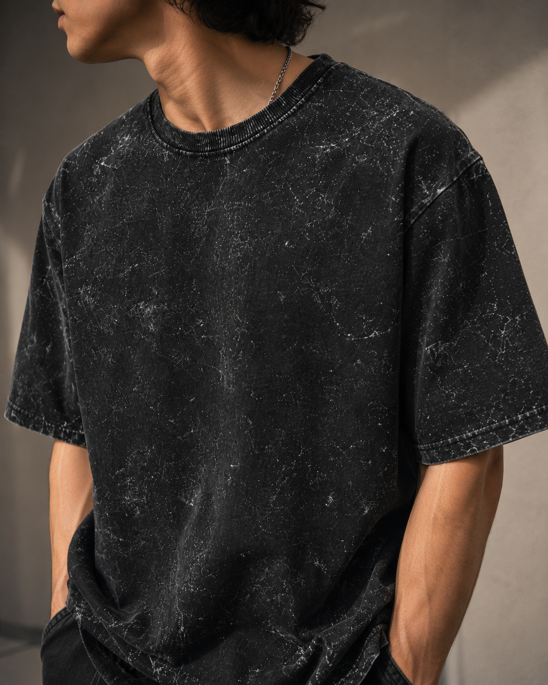 Obsidian | Unisex Acid Washed Oversized Tee | DC Culture