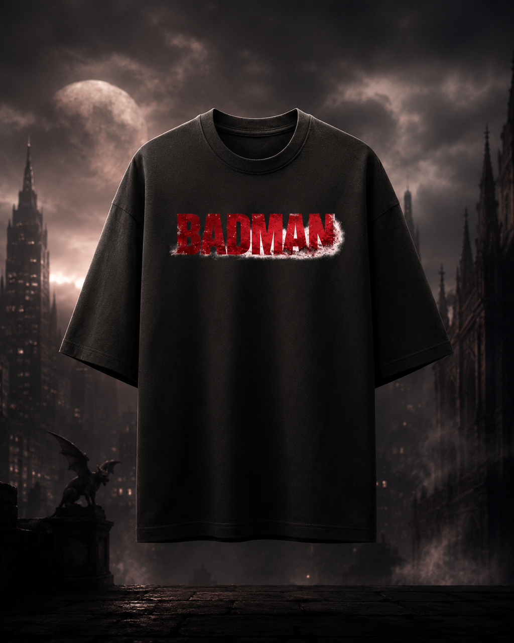 Badman | Unisex Terry Oversized Tee | DC Culture